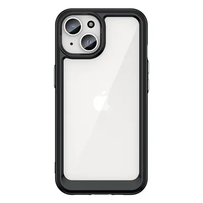 Silikonové pouzdro Space s barevným rámem na iPhone 15 PLUS 6.7" Black