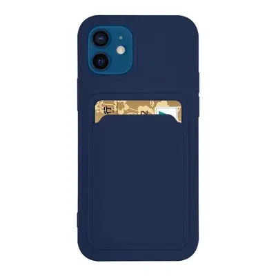 Silikonové pouzdro s kapsou na Samsung Galaxy S22 PLUS 5G Navy blue