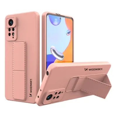 Wozinsky Flexibilní silikonové pouzdro se stojánkem na Xiaomi POCO X4 PRO 5G / Note 11 Pro Pink