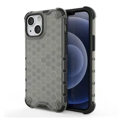 Honeycomb pancéřové pouzdro se silikonovým rámem pro iPhone 13 Mini 5.4" black