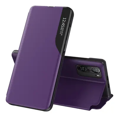 Knížkové pouzdro s imitací kůže na Xiaomi Poco F3 / Mi 11i purple