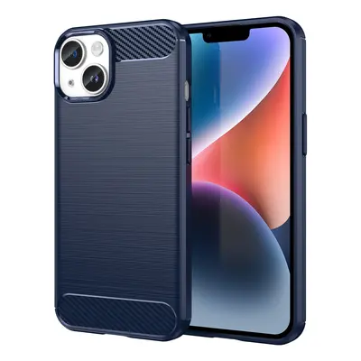 Carbon silikonové pouzdro na iPhone 14 PLUS 6.7" Blue