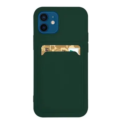 Silikonové pouzdro s kapsou na Xiaomi Redmi NOTE 9 dark green