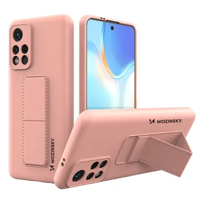 Wozinsky Flexibilné silikónové puzdro so stojanom na Xiaomi Poco M4 PRO 5G Pink