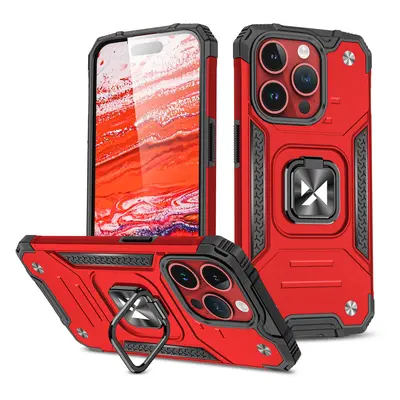 Wozinsky Hybrid pancéřové pouzdro s kroužkem na iPhone 15 PRO 6.1" Red