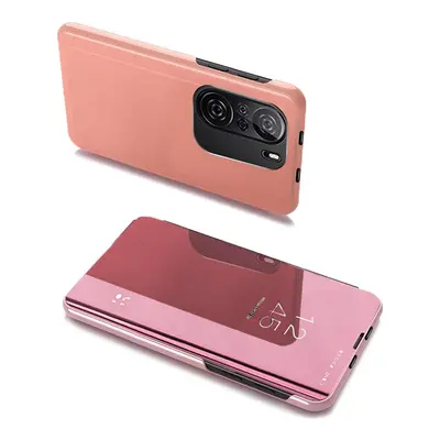 Knížkové pouzdro na Xiaomi Poco F3 / Mi 11i s průhlednou přední stranou pink