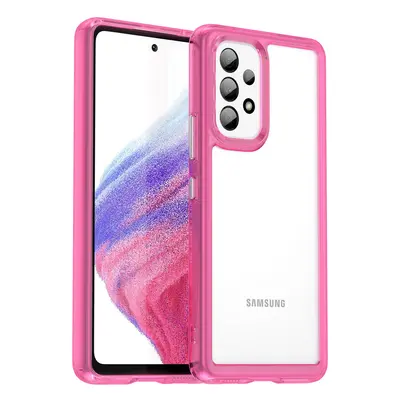 Silikonové pouzdro Space s barevným rámem na Samsung Galaxy A53 5G Pink