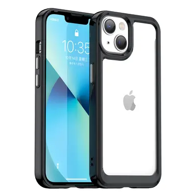 Silikonové pouzdro Space s barevným rámem na iPhone 14 PLUS 6.7" Black