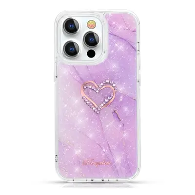 Kingxbar Epoxy Series silikonové pouzdro na iPhone 13 Pro 6.1" purple marble