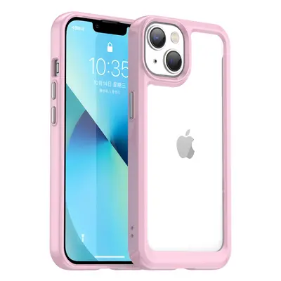 Silikonové pouzdro Space s barevným rámem na iPhone 14 PLUS 6.7" Pink