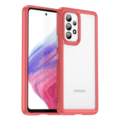 Silikonové pouzdro Space s barevným rámem na Samsung Galaxy A53 5G Red