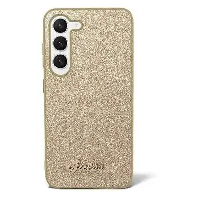 Guess hard silikonový kryt Samsung Galaxy S24 5G gold Glitter Script