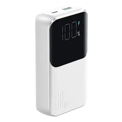 Joyroom JR-PBC06 minipowerbanka 30W 10000mAh se zabudovanými kabely USB-C a Lightning Bílá