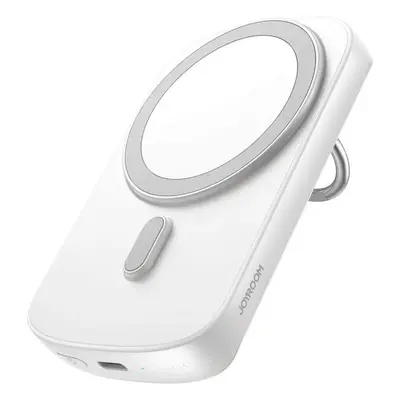 Joyroom JR-W030 20W MagSafe powerbanka s bezdrátovým nabíjením a kroužkem 6000mAh Bílá