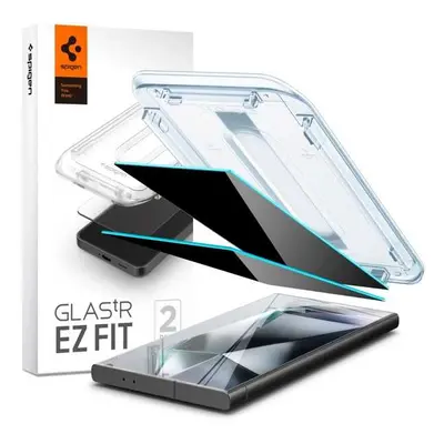 Celoplošné tvrzené sklo Samsung Galaxy S24 ULTRA Privacy Spigen GLAS.TR "EZ FIT" 2 KUSY