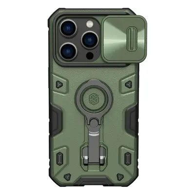 Nillkin CamShield Armor PRO pancéřové pouzdro s kroužkem na iPhone 14 PRO MAX 6.7" Deep green