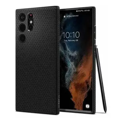 Spigen Liquid Air silikonové pouzdro na Samsung Galaxy S22 ULTRA 5G Matte black