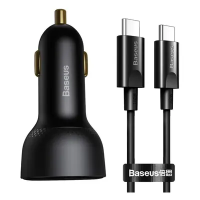 Rychlonabíječka do auta USB / USB-C 100W PPS Quick Charge Power Delivery Baseus Superme s kabele