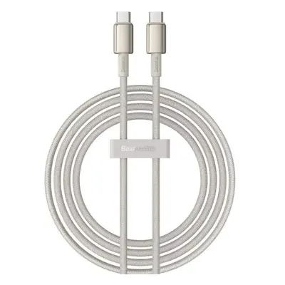 Odolný kabel nylonem opletený USB-C / USB-C 480Mb/s 100W Baseus Tungsten Gold 2m Zlatý