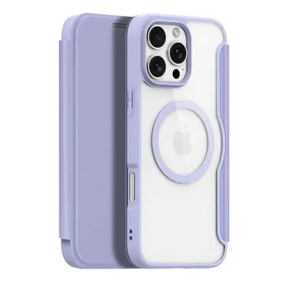 Knížkový kryt na iPhone 16 PRO 6.3" DUX DUCIS Skin X Pro MagSafe Fialový