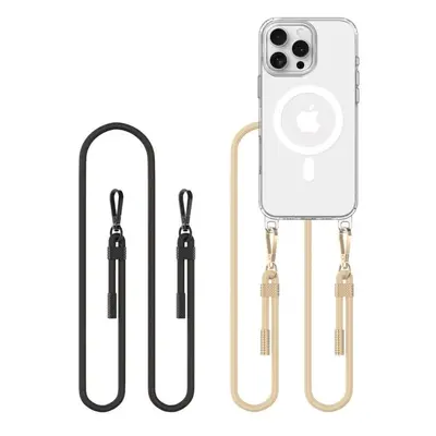 Pancéřový kryt na iPhone 16 PRO 6.3" Tech-Protect FlexAir Chain MagSafe Černý & Béžový