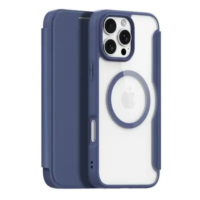 Knížkový kryt na iPhone 16 PRO MAX 6.9" DUX DUCIS Skin X Pro MagSafe Modrý