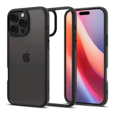 Kryt na iPhone 16 PRO MAX 6.9" Spigen Ultra Hybrid Transparentí s černým lemem