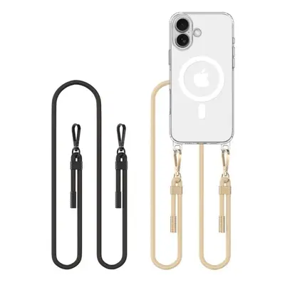 Pancéřový obal na iPhone 16 6.1" Tech-Protect FlexAir Chain MagSafe Černá & Béžová