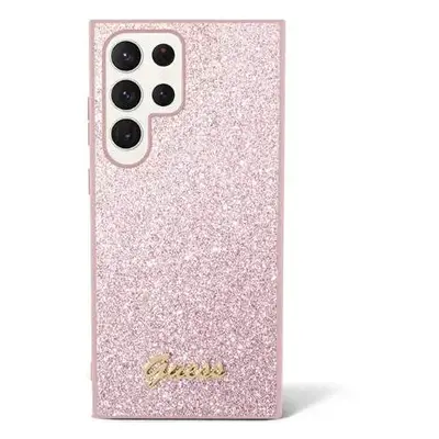 Guess hard silikonový obal Samsung Galaxy S24 ULTRA pink Glitter Script