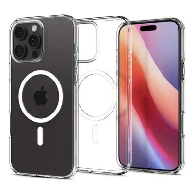 Silikonový kryt na iPhone 16 PRO 6.3" Spigen Liquid Crystal Mag MagSafe Čirý