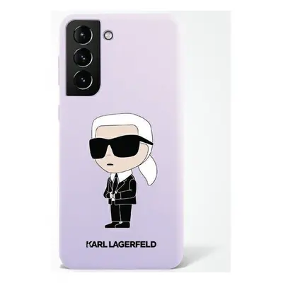 Karl Lagerfeld KLHCS23MSNIKBCU hard silikonové pouzdro Samsung Galaxy S23 PLUS 5G purple Silicon