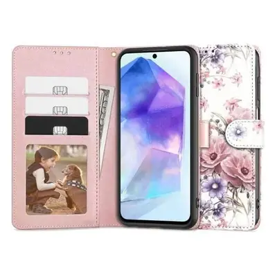 Knížkový obal na Samsung Galaxy A34 5G Tech-Protect Wallet Blossom Flower