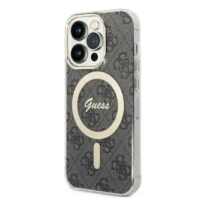 Guess hard silikonové pouzdro iPhone 15 PRO 6.1" black IML 4G MagSafe