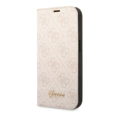 Guess GUBKP14MHG4SHP hard silikonové pouzdro iPhone 14 PLUS 6.7" pink book 4G Vintage Gold Logo