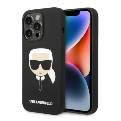 Karl Lagerfeld KLHCP14XSLKHBK hard silikonové pouzdro iPhone 14 PRO MAX 6.7" black Silicone Karl