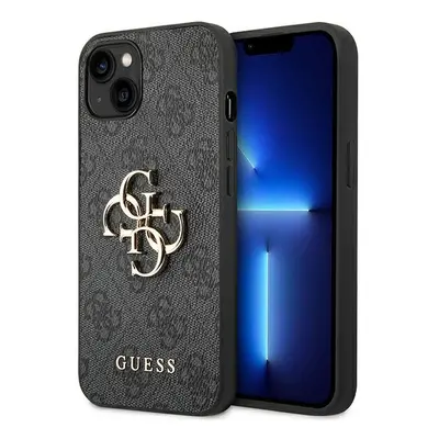 Guess GUHCP14S4GMGGR hard silikonové pouzdro iPhone 14 6.1" grey 4G Big Metal Logo