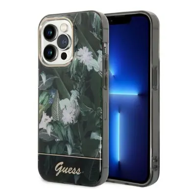 Guess GUHCP14XHGJGHA hard silikonové pouzdro iPhone 14 PRO MAX 6.7" green Jungle Collection