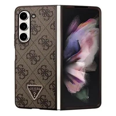 Guess hard silikonový kryt Samsung Galaxy Z Fold 5 Brown 4G Triangle