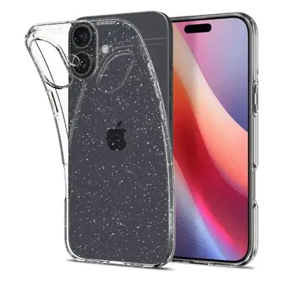 Silikonové pouzdro na iPhone 16 6.1" Spigen Liquid Crystal Třpytivé