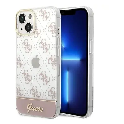 Guess GUHCP14MHG4MHP hard silikonové pouzdro iPhone 14 PLUS 6.7" pink 4G Pattern Script