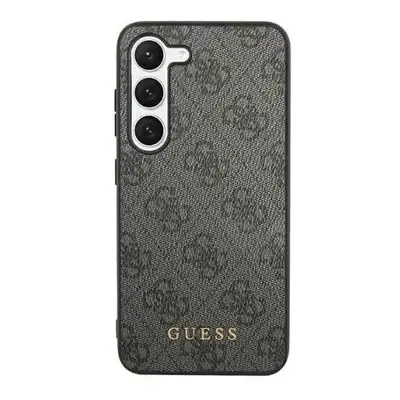 Guess hard silikonové pouzdro Samsung Galaxy S24 PLUS black 4G Metal Gold Logo