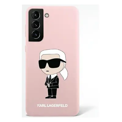 Karl Lagerfeld KLHCS23LSNIKBCP hard silikonové pouzdro Samsung Galaxy S23 ULTRA 5G pink Silicone