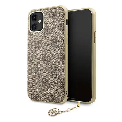 Guess GUHCN61GF4GBR hard silikonové pouzdro iPhone 11 brown 4G Charms Collection