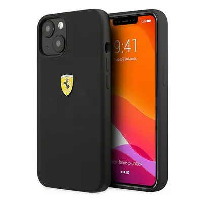 Ferrari FESSIHCP13SBK hard silikonové pouzdro iPhone 13 Mini 5.4" black Silicone