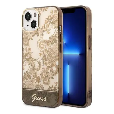 Guess GUHCP14MHGPLHC hard silikonové pouzdro iPhone 14 PLUS 6.7" ochre Porcelain Collection