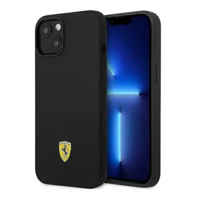 Ferrari FEHCP14MSIBBK hard silikonové pouzdro iPhone 14 PLUS 6.7" black Silicone Metal Logo