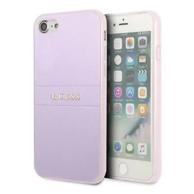 Guess hard obal na iPhone SE 2022 / SE 2020 / 8 / 7 Purple 4G Logo Saffiano