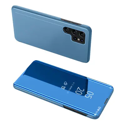 Knížkový kryt na Samsung Galaxy S24 ULTRA s průhlednou přední stranou Blue