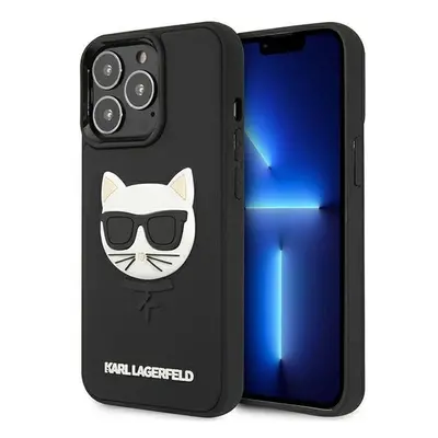 Karl Lagerfeld KLHCP13LCH3DBK hard silikonové pouzdro iPhone 13 / 13 Pro 6.1" black 3D Rubber Ch