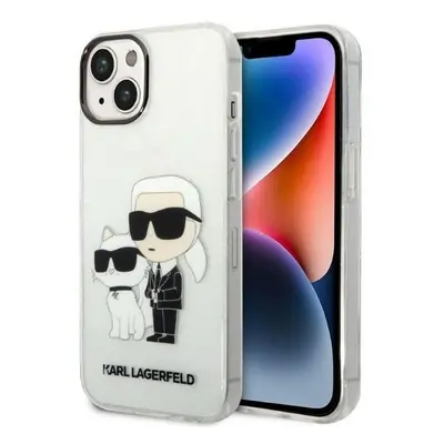 Karl Lagerfeld KLHCP14MHNKCTGT hard silikonové pouzdro iPhone 14 PLUS 6.7" transparent Gliter Ka